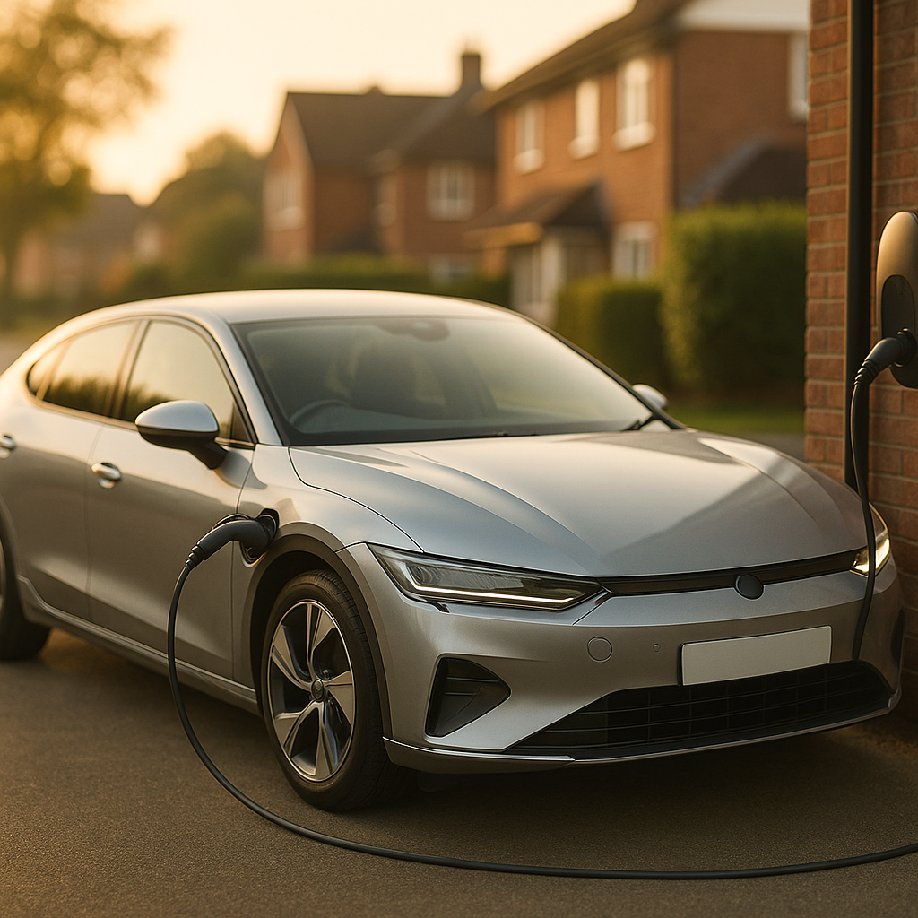 Electric car charging at home wallbox representing the cost of running electric car UK 2026