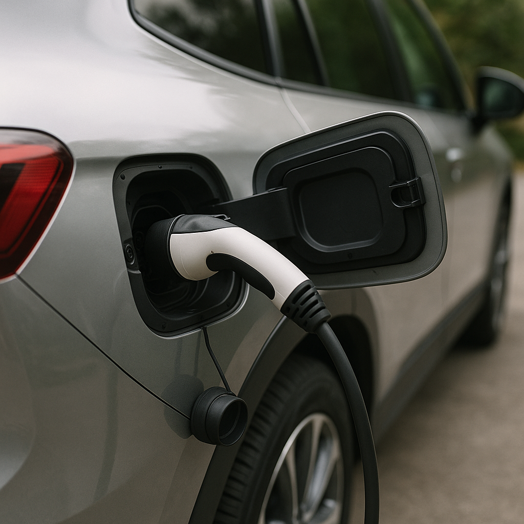 PHEV charging port detail shot relevant to best hybrid SUVs UK 2026 ownership